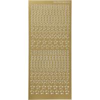 Creativ Company Stickers, sterren, vel 10x23 cm, goud, 1 vel - thumbnail