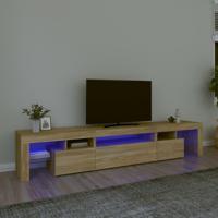 Tv-meubel met LED-verlichting 215x36,5x40cm sonoma eikenkleurig - thumbnail