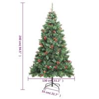 VidaXL Kunstkerstboom met scharnieren dennenappels en bessen 240 cm - thumbnail