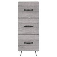 Dressoir 34,5x34x90 cm bewerkt hout grijs sonoma eikenkleurig - thumbnail