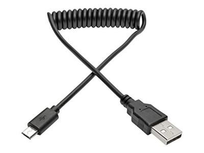 Tripp Lite USB 2.0-A naar Micro USB B High Speed kabel, Mannelijk naar Mannelijk Zwart 3 ft. Gecoiled