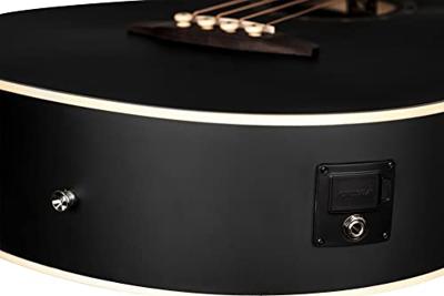 Ortega D7CE-SBK-4 Deep Series 7 Medium Scale Bass Satin Black elektrisch-akoestische bas met cutaway Ortega D7CE-SBK-4 Deep Series 7 Medium Scale Bass Satin Black elektrisch-akoestische bas met cutaway