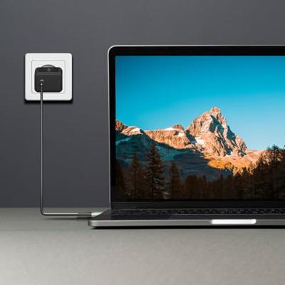 LogiLink CU0444 USB-C-kabel USB 3.2 Gen2x2 USB-C stekker 2.00 m Zwart Met LED, 4K UHD, Stekker past op beide manieren