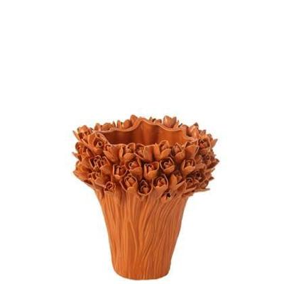 J-Line Vaas Ambrosia Keramiek Oranje Medium J-Line Vaas Ambrosia Keramiek Oranje Medium