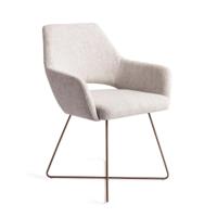 Jesper Home Eetkamerstoel 'Yanai' Cross Rose Gold, kleur Pigeon - thumbnail