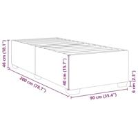 Bedframe zonder matras 90x200 cm stof donkergrijs - thumbnail