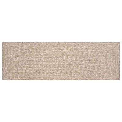 VidaXL Vloerkleden rechthoekig natuurlijk en wit 60 x 200 cm jute