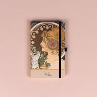 Alphonse Mucha Notitieboek A5 Feather - thumbnail