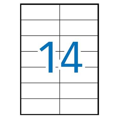 Apli witte etiketten ft 105 x 42,4 mm (b x h), 1.400 stuks, 14 per blad (1277) Apli witte etiketten ft 105 x 42,4 mm (b x h), 1.400 stuks, 14 per blad (1277)