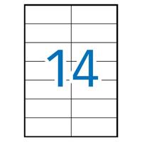 Apli witte etiketten ft 105 x 42,4 mm (b x h), 1.400 stuks, 14 per blad (1277) - thumbnail