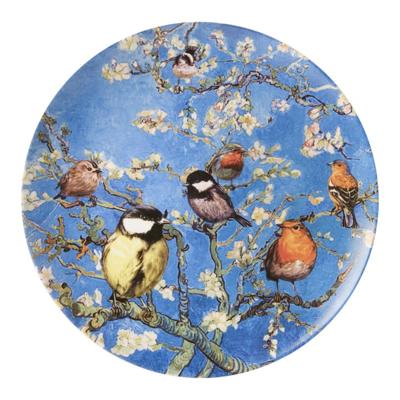 Heinen Delfts Blauw - Wandbord vogels d31cm