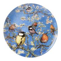 Heinen Delfts Blauw - Wandbord vogels d31cm - thumbnail