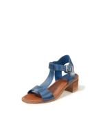 Sandalen Valmons rundnappaleer Van Kickers blauw - thumbnail