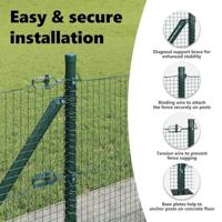 VidaXL Afrasteringspaal groen 10 x 0,6 m (19 x 19 mm gaas) - thumbnail