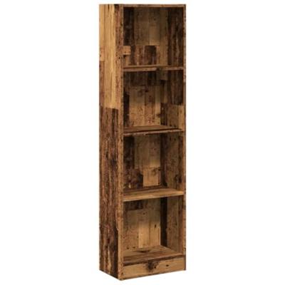 Boekenkast 40x24x143 cm bewerkt hout oud houtkleurig Boekenkast 40x24x143 cm bewerkt hout oud houtkleurig