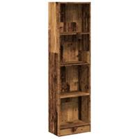 Boekenkast 40x24x143 cm bewerkt hout oud houtkleurig - thumbnail