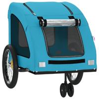 Hondenfietstrailer oxford stof en ijzer blauw - thumbnail