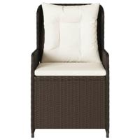 Tuinstoelen 2 st verstelbaar poly rattan bruin - thumbnail