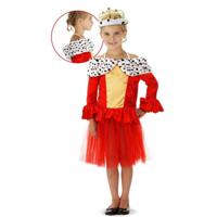 Rode Koninginnenjurk met Bontkraag - thumbnail