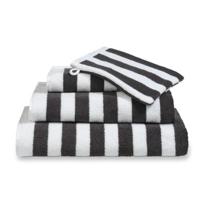 Vandyck Vandyck Verona Stripes Douchelaken 70x140 off black