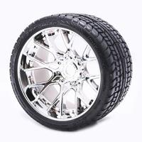 Sweep Racing On-Road Crusher Belted WHD wielen - 1/2 Offset - 17mm - Zilver - thumbnail