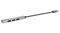Manhattan 168427 USB 3.2 Gen 1-hub 4 poorten Grijs - thumbnail