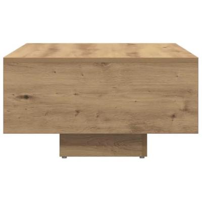 Salontafel 85x55x31 cm bewerkt hout artisanaal eikenkleurig Salontafel 85x55x31 cm bewerkt hout artisanaal eikenkleurig