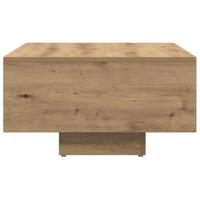 Salontafel 85x55x31 cm bewerkt hout artisanaal eikenkleurig - thumbnail