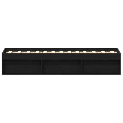 Bedframe zonder matras 75x190 cm spaanplaat zwart eikenkleurig