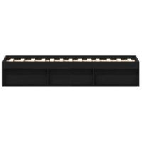 Bedframe zonder matras 90x190 cm spaanplaat zwart eikenkleurig - thumbnail