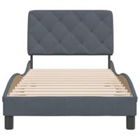Bedframe zonder matras 90x200 cm fluweel donkergrijs - thumbnail