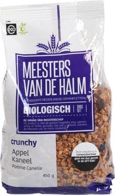 De Halm Crunchy appel/kaneel bio 450 Gram