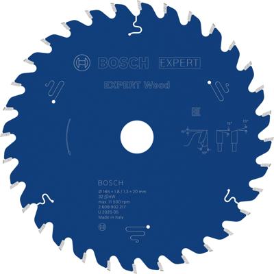 Bosch Accessoires EXPERT Wood Cirkelzaagblad | 165 x 1,8/1,3 x 20 mm | T32 - 2608902217
