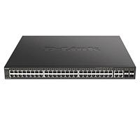 D-Link DGS-2000-52MP netwerkswitch L2/L3 Gigabit Ethernet (10/100/1000), Ethernet-verbinding, ondersteunt stroomvoorziening via deze poort (PoE), 1U, zwart - thumbnail