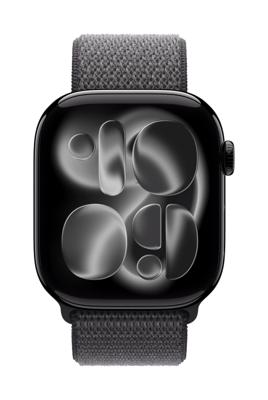 Apple Watch Band - Geweven sportbandje - 46 mm - Donkergrijs - Extra large
