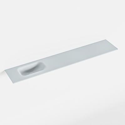 MONDIAZ EDEN Clay solid surface inleg wastafel voor toiletmeubel 120cm. Positie wasbak links