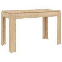 Eettafel 120x60x76 cm bewerkt hout sonoma eikenkleurig - thumbnail