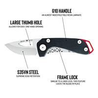 Buck Knives Budgie G-10 Pe Zakmes Black - thumbnail