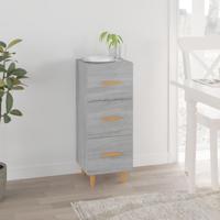 Dressoir 34,5x34x90 cm bewerkt hout grijs sonoma eikenkleurig - thumbnail