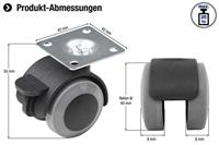 Metafranc Meubelwiel Set 4-Dlg 40Mm Zacht - WU0804300 - thumbnail