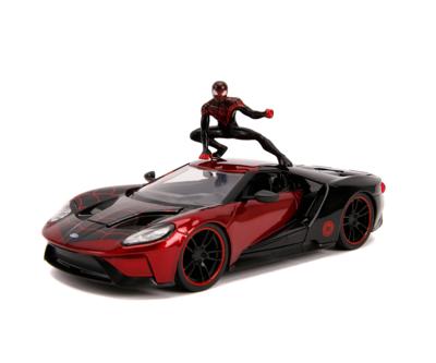 Jada Toys Jada marvel miles morales spiderman met 2017 ford gt auto 1:24