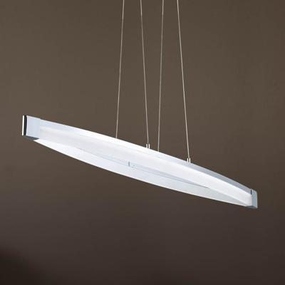 LED Hanglamp V linear - Dimbaar warm wit licht - In hoogte verstelbaar - Zilver