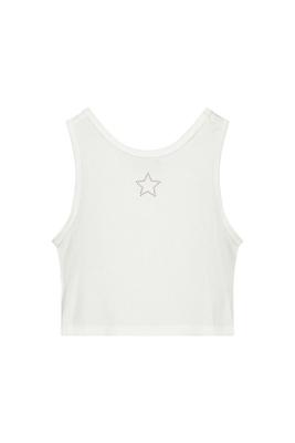 Like Flo zomer tanktop meisjes teens - off wit - embroiderie - Essie