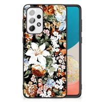 Bloemen Hoesje voor Samsung Galaxy A73 Dark Flowers - thumbnail