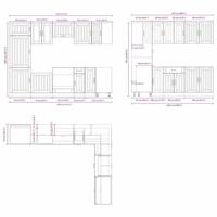 14-delige Keukenkastenset Lucca bewerkt hout zwart - thumbnail