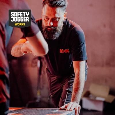 Safety Jogger ACDC T-Shirt MONO | Zwart/Rood | Maat 3XL - WI06933XL