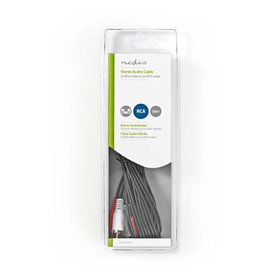 Nedis CAGB24200BK30 Stereo-audiokabel 2x Rca Male - 2x Rca Male 3,0 M Zwart