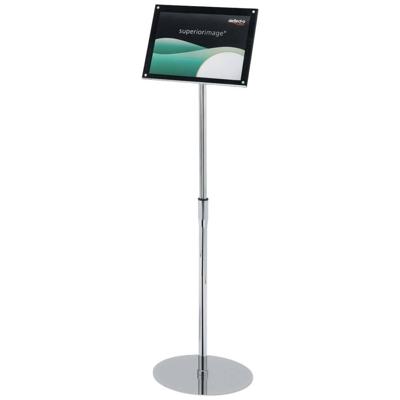 Deflecto 790645 Folderhouder, Vloerstatief Zilver, Zwart DIN A3 1 stuk(s) Aantal vakken: 1 (b x h x d) 340 x 1280 x 300 mm