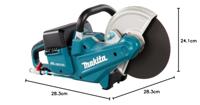 Makita DCE090ZX1 Accu Doorslijpmachine 230mm 2x18V Basic Body - thumbnail