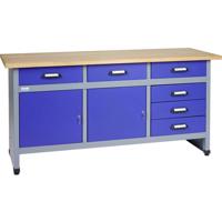 Küpper 12177 Werkbank ultramarinblauw (b x h x d) 1700 x 840 x 600 mm - thumbnail